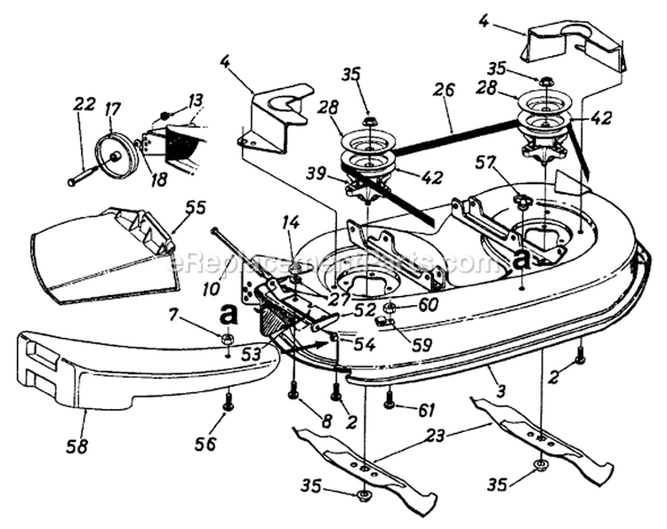 Page A Diagram and Parts List for 13AM675G023 1997 Yard Machines Lawn Tractor